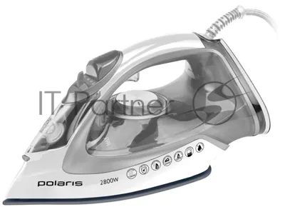 Утюг Polaris PIR-2821AK белый/серебряный, 2800 Вт, 55 г/мин, 270 г/мин, 400 мл