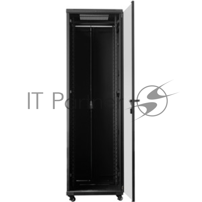 Шкаф серверный Lanmaster (TWT-CBB-47U-6X10-G1) напольный 47U 600x1000мм пер.дв.стекл металл 2 бок.пан. 800кг черный