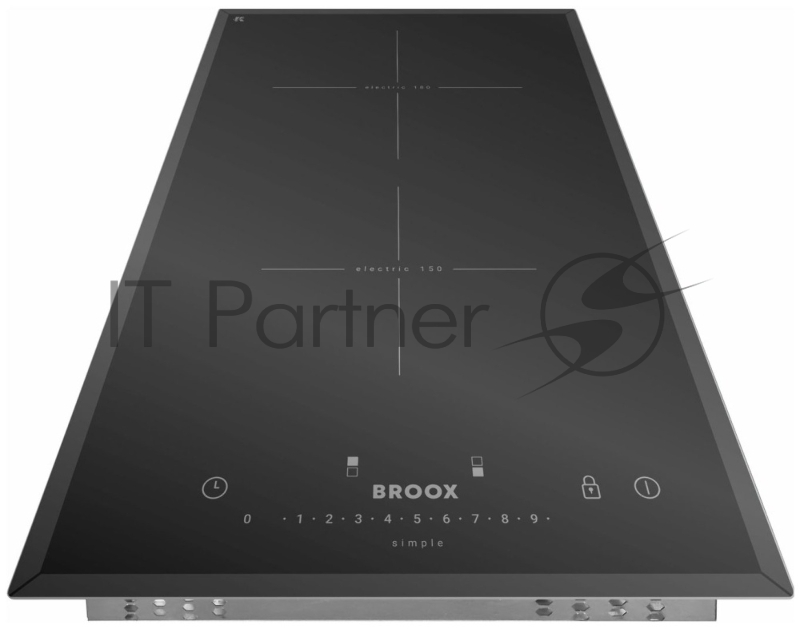 Варочная панель Broox ПЭВ 25 С, 2 конфорки, стеклокерамика, 3000 Вт