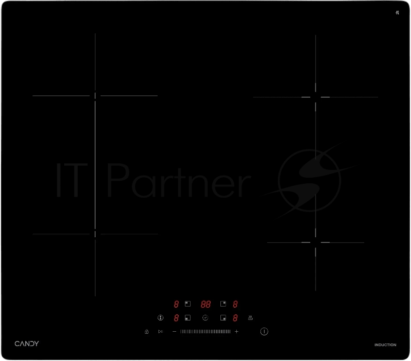 Индукционная варочная поверхность Candy CHXY64TFB, 4 конфорки, с зоной расширения, стеклокерамика, 7000 Вт