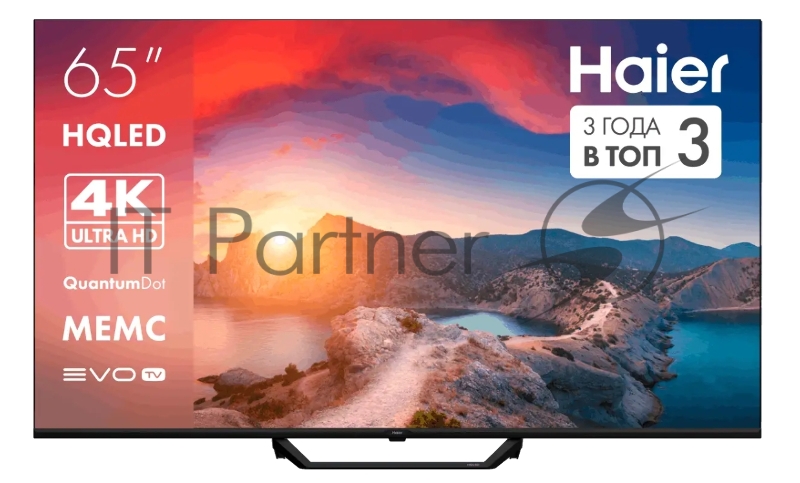 Телевизор Haier 65" DH1VNBD01RU S2 Pro черный QLED 4K UHD 60Hz Smart TV Android TV 2GB/32GB
