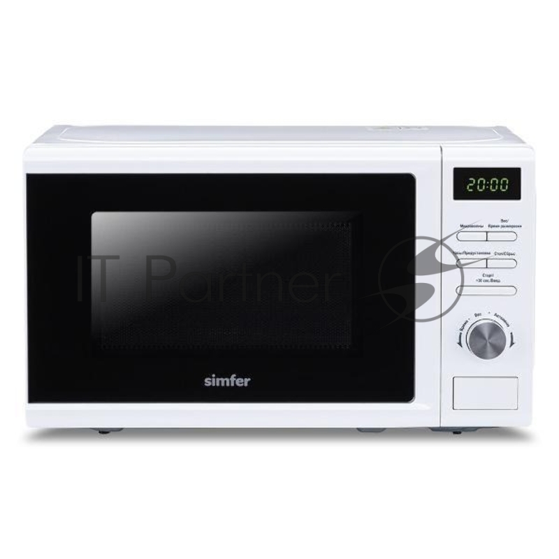 Микроволновая печь Simfer MD2250 белый, 20 л, 700 Вт, переключатели - кнопки, поворотный механизм