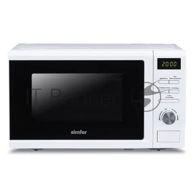 Микроволновая печь Simfer MD2250 белый, 20 л, 700 Вт, переключатели - кнопки, поворотный механизм