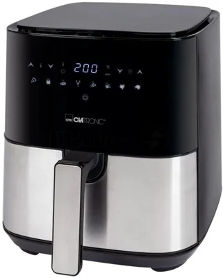 Аэрофритюрница Clatronic FR 3782 H черный/серебристый, 1450 Вт, 5 л, сенсор, 8 программ