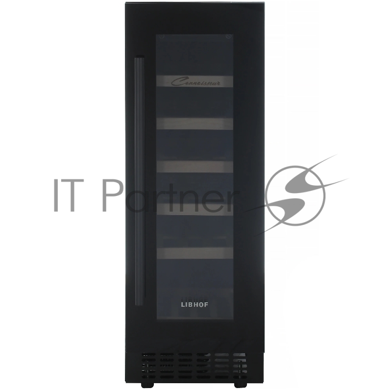 Винный шкаф Libhof CX-19 черный, 60 л, 1 отсек, 19 бут., класс B