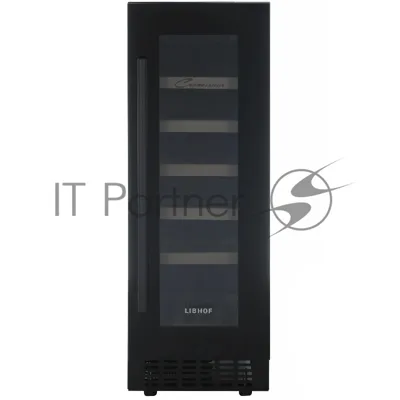 Винный шкаф Libhof CX-19 черный, 60 л, 1 отсек, 19 бут., класс B