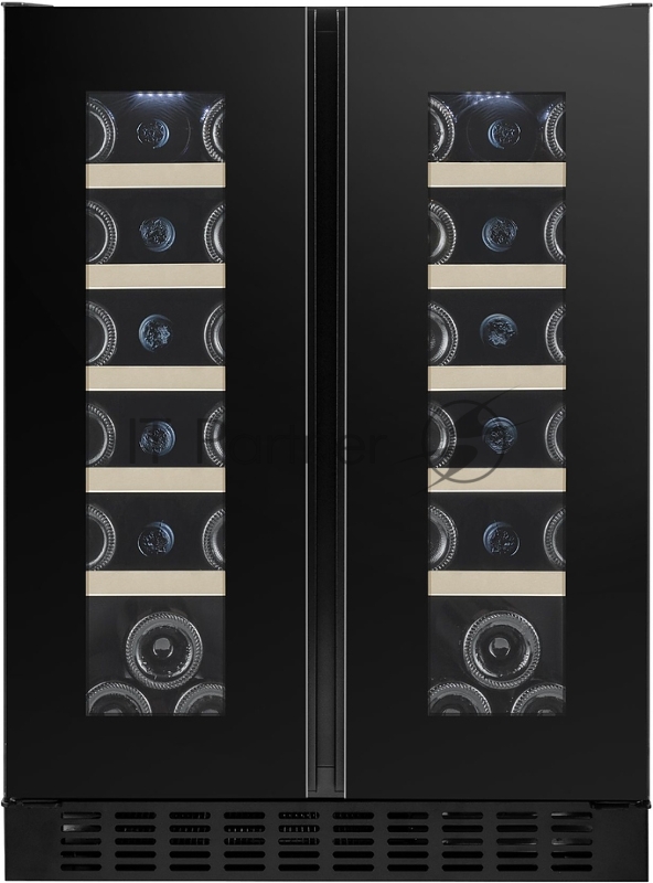 Винный шкаф Temptech OX2DX60DRB черный, 116 л, 2 отсека, 38 бут., класс G