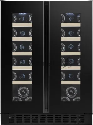 Винный шкаф Temptech OX2DX60DRB черный, 116 л, 2 отсека, 38 бут., класс G