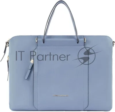 Деловая сумка женская Piquadro Circle CA4021W92/AZ3 с отделением для ноутбука 15.6" голубая натур.кожа