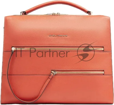 Деловая сумка женская Piquadro Patricia CA4098W140/AR с отделением для ноутбука 14" коралловая натур.кожа