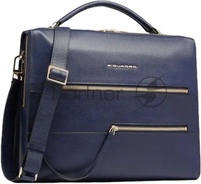 Деловая сумка женская Piquadro Patricia CA4098W140/BLU с отделением для ноутбука 14" синяя натур.кожа