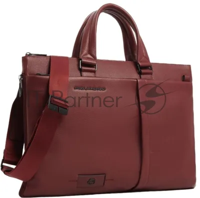 Деловая сумка мужская Piquadro Russel CA4021W137/CU с отделением для ноутбука 15.6" красное дерево натур.кожа