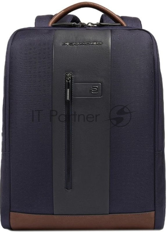 Рюкзак мужской Piquadro Brief2 CA4818BR2/BLUCU темно-синий/коричневый нейлон/натур.кожа