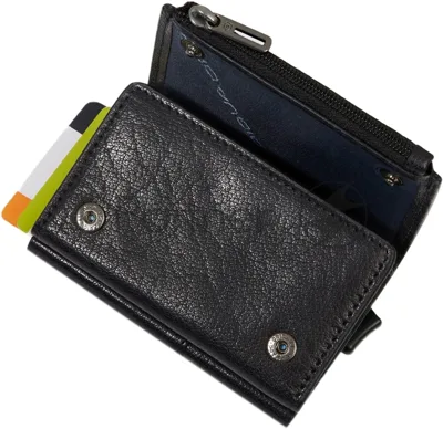 Чехол для кредитных карт Piquadro Solm PP5585S141R/N черный натур.кожа/алюм.