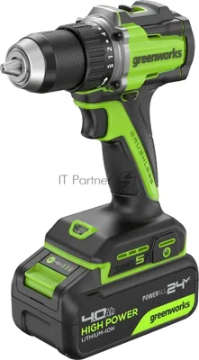 Дрель безударная Greenworks DD560 патрон:быстрозажимной реверс (3708407CUB)