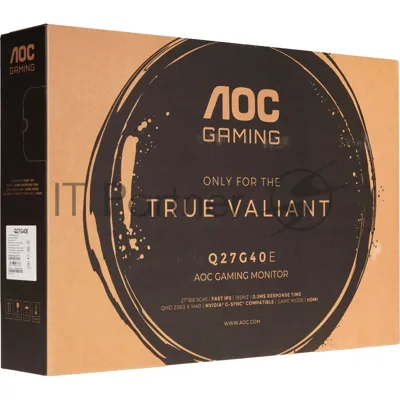 Монитор 27" AOC Q27G40E IPS 2560x1440, 180 Гц, 1 мс, 16:9, 300 кд/м², HDMI, DisplayPort, Flicker Free, Low Blue Light, черный