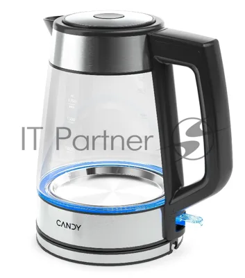 Чайник электрический Candy CK-302 серебристый, 1.8 л, 2200 Вт, скрытый нагревательный элемент