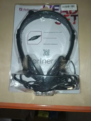 (Поврежденная упаковка) Гарнитура проводная DEFENDER Aura 104 черный (2хJack 3.5mm, кабель 1,8м) (63104_ВУ)