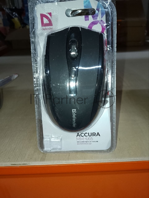 (Поврежденная упаковка) Мышь беспроводная DEFENDER Accura MM-665 черный (USB, 1600dpi, 6but) (52665_ВУ)