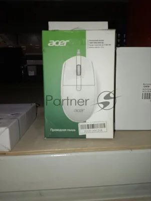(Поврежденная упаковка) Мышь проводная ACER OMW401 белый (USB, 4 кнопки, 2000dpi) (ZL.MCEEE.030)