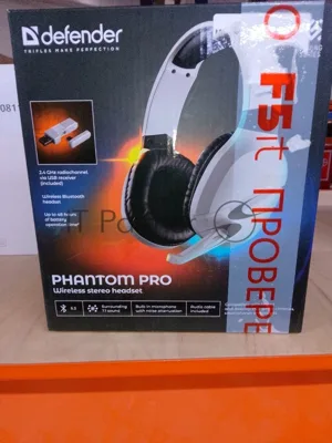 (Поврежденный товар) Гарнитура беспроводная DEFENDER Phantom PRO BT/2.4G белый (64580_(Поврежденный товар) 004528)