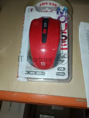 (Поврежденный товар) Мышь беспроводная DEFENDER Accura MM-935 red (USB, 4 кнопки, оптическая, 1600dpi) (52937_(Поврежденный товар) 004632)