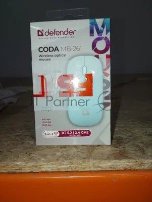 (Поврежденный товар) Мышь беспроводная DEFENDER Coda MB-261 blue (USB/BT, 1600dpi, 4but) (52263_(Поврежденный товар) 000562)
