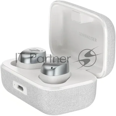 Наушники TWS Sennheiser Momentum True Wireless 4 серебристый/белый, внутриканальные, Bluetooth, активное шумоподавление, до 7.5 ч