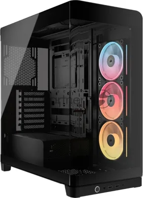 Корпус Corsair iCUE Link 4500X LX-R RGB Black, Midi-Tower, чёрный, 3 x 120 мм
