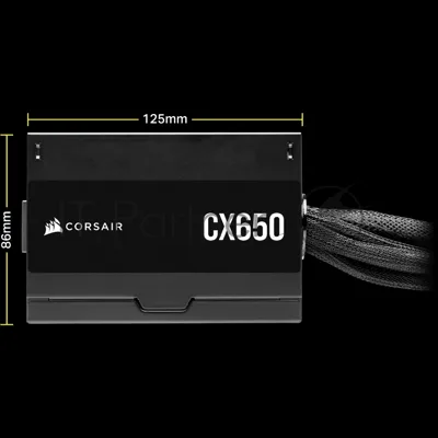 Блоки питания/ Power Supply Corsair CX650, Model RPS0128, 650W 80+ Bronze (ATX, 2.31, Non-modular, 1x24(20+4)pin, 1xCPU 8(4+4)pin, 2xPCIe*2 8(6+2)pin, 3xSATA3, 2xMOLEX4pin, Active, 120x120mm, 150x120x86mm, APFC, Power cable-EU, black)