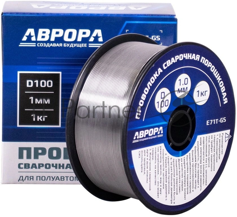Проволока свар. Aurora E71T-GS D1мм 1000гр (39779)