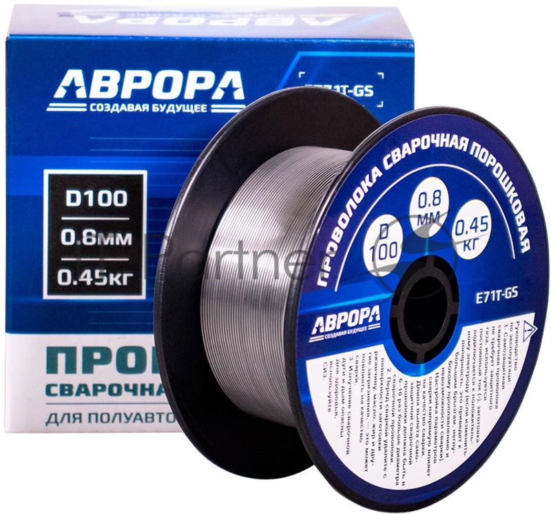 Проволока свар. Aurora E71T-GS D0.8мм 450гр (39776)