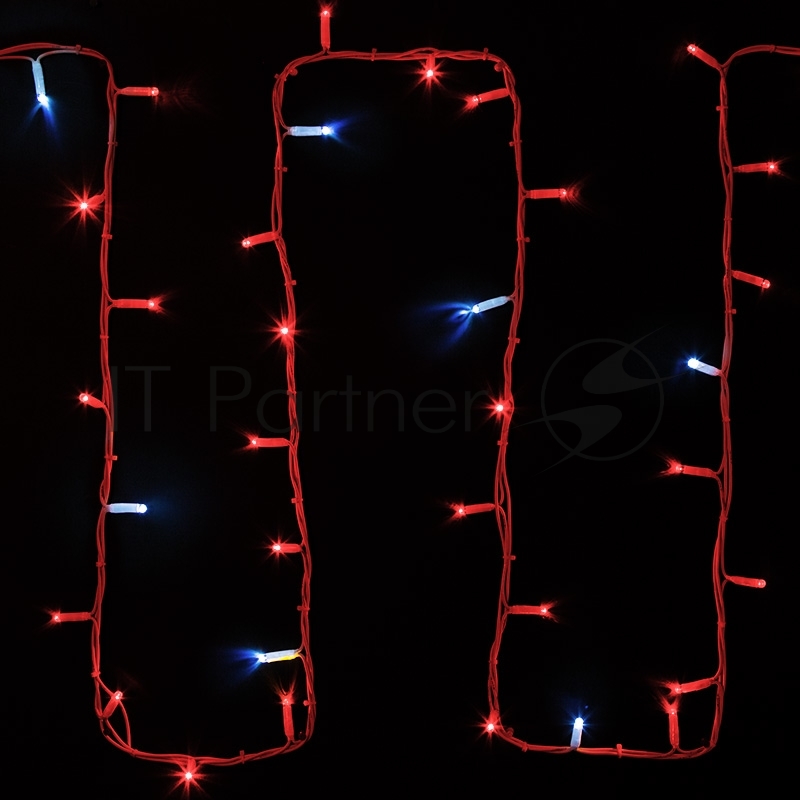 Гирлянда светодиодная Нить 20м 200 LED КРАСНЫЙ белый каучук IP67 эффект мерцания 230В соединяется нужен блок 315-001 NEON-NIGHT