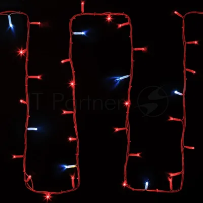 Гирлянда светодиодная Нить 20м 200 LED КРАСНЫЙ белый каучук IP67 эффект мерцания 230В соединяется нужен блок 315-001 NEON-NIGHT