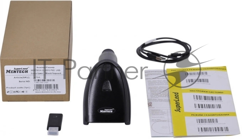 Сканер штрих-кода Mertech CL-2220 BLE Dongle беспроводной черный (4214)