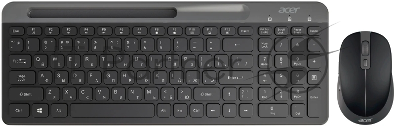 Комплект клавиатура+мышь Acer OCC402 беспроводной, USB, 1600 DPI, чёрный