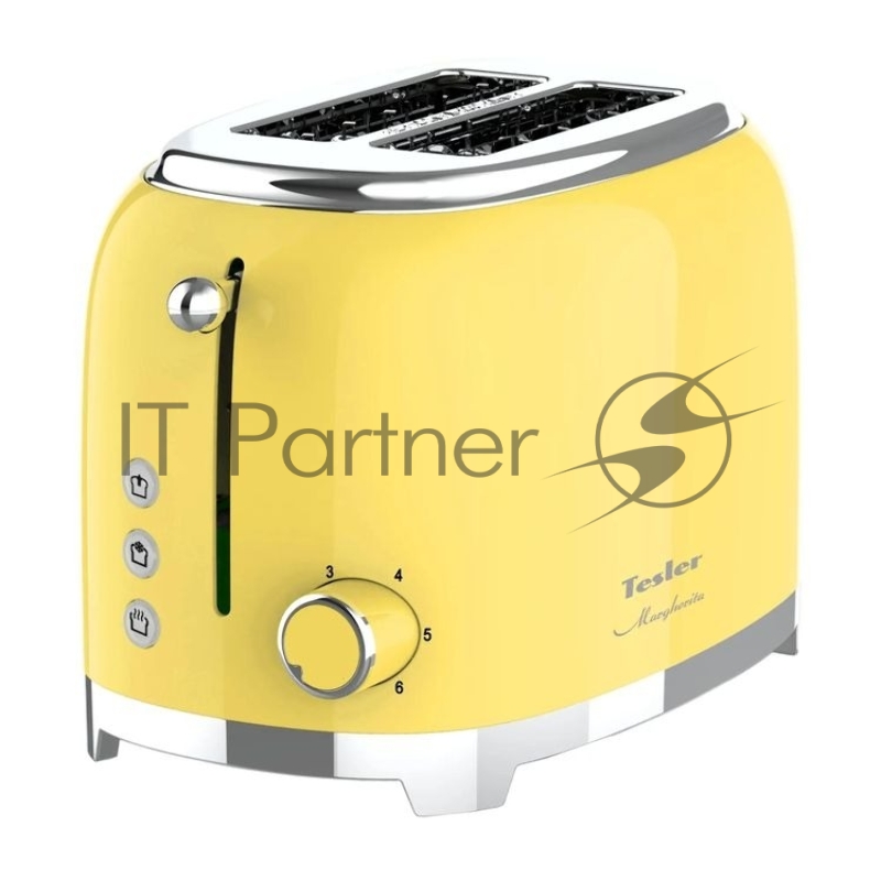 Тостер Tesler TT-260, желтый, 815 Вт, 2 слота