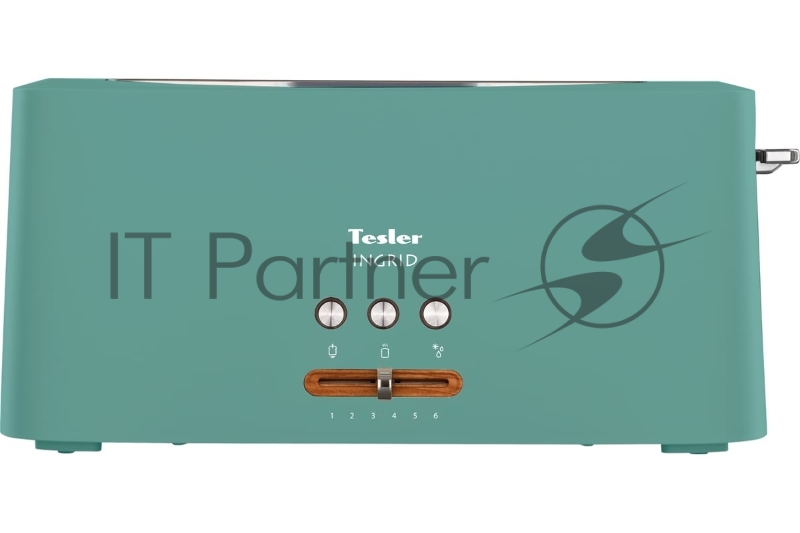 Тостер Tesler TT-140, зеленый, 980 Вт, 1 слот