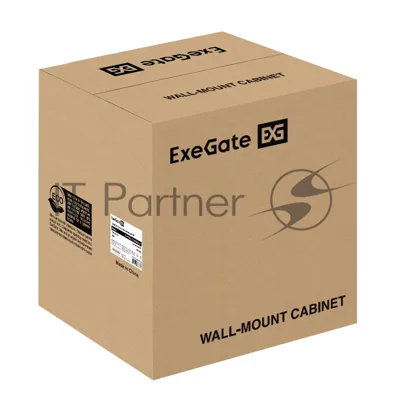 Шкаф телекоммуникационный 10" настенный 9U ExeGate EC-WM-9U.280.G.BLACK (10”, 9U, 350x280x420mm (ШхГхВ), передняя дверь закаленное стекло, пыле- и влагозащита IP23, черный RAL 9004)