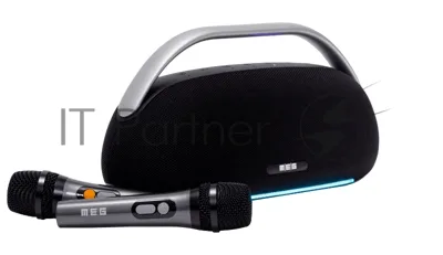 Портативная колонка MEG SSA062BL, 60Вт, Bluetooth 5.3, караоке, сабвуфер, время работы 16ч, черная