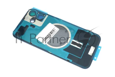Задняя крышка (стекло) для iPhone 16 Plus (A3290) в сборе со стеклом камеры голубая