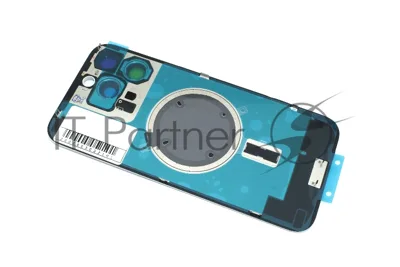 Задняя крышка (стекло) для iPhone 16 Pro Max (A3296) в сборе со стеклом камеры белая