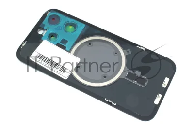 Задняя крышка (стекло) для iPhone 15 Pro (A3102) в сборе со стеклом камеры серая