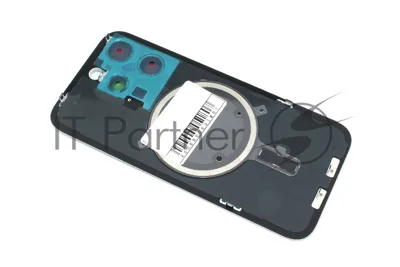 Задняя крышка (стекло) для iPhone 15 Pro (A3102) в сборе со стеклом камеры синяя
