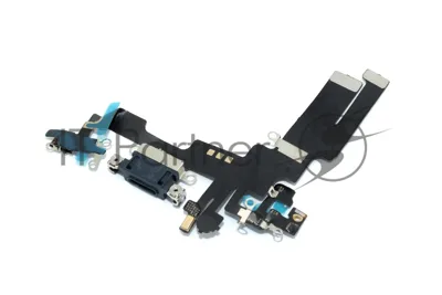 Шлейф с разъемом зарядки и микрофоном для iPhone 14 (A2883), черный