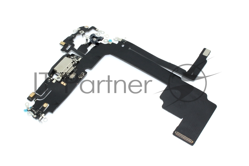 Шлейф с разъемом зарядки и микрофоном для iPhone 15 Pro Max (A3106), черный