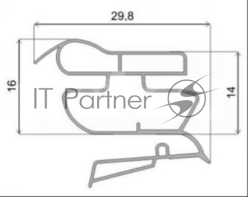 Уплотнитель двери для холодильника Indesit, Ariston, Hotpoint, Stinol C00854017