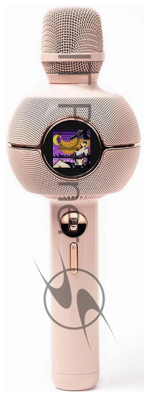 Караоке-микрофон с динамиком Divoom StarSpark розовый (41000009687)