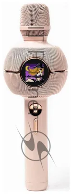 Караоке-микрофон с динамиком Divoom StarSpark розовый (41000009687)