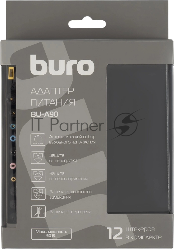 Блок питания Buro BU-A90 ручной 90W 18.5V-20V 12-коннект. 4.7A от бытовой электросети